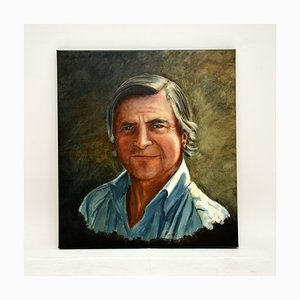 Peinture à l'Huile Autoportrait Vintage par John Mackay