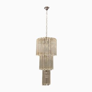 Mid-Century Murano Glass Prism Chandelier by Paolo Venini