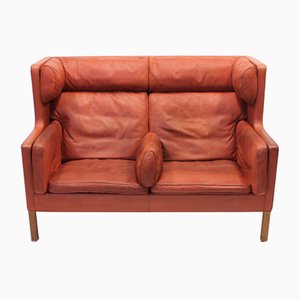 Leather 2192 Coupe Sofa by Børge Mogensen for Fredericia, 1980s