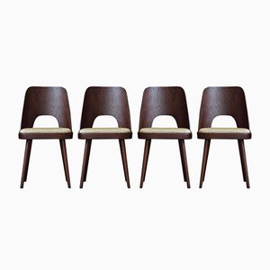 Mid-Century Sahco Fabric Dining Chairs by Oswald Haerdtl, 1950s, Set of 4