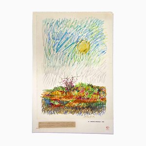 Leo Guida, Landscape, Original Drawing, 1968