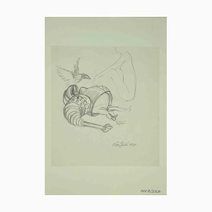 Leo Guida, boceto, dibujo original, 1971