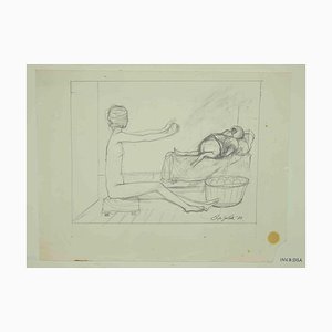 Leo Guida, Nudo, Disegno originale, 1970