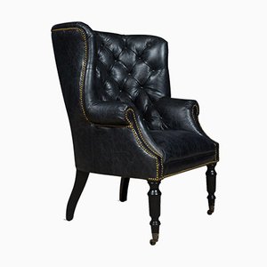 Black Leather Petworth Armchair