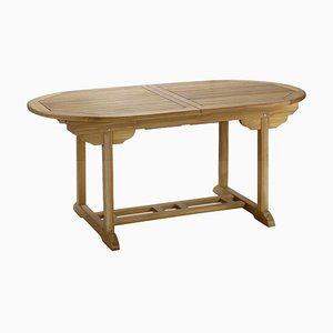 Teak Oval Foldable Dining Table
