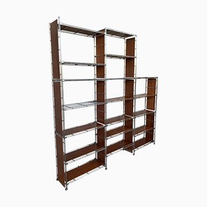 20th Century Italian Industrial Library Shelving, Set of 3