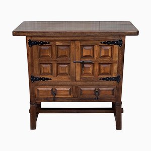 19th Spanish Baroque Carved Walnut Chest of Drawers