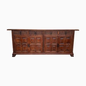 20th Century Large Spanish Carved Oak Buffet