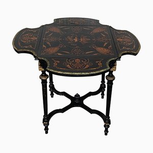 French Napoleon Ebonized Dressing Table, 19th-Century