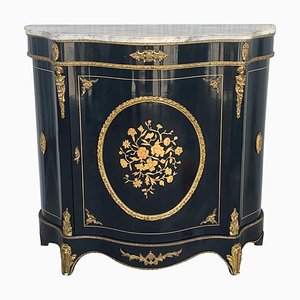 French Stone Overlay Ormolu Mounted Cabinet, 19th-Century