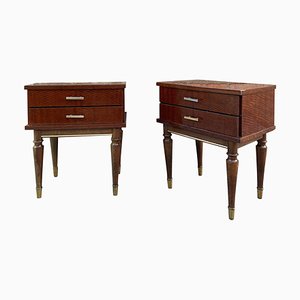 Vintage Wood Nightstands, 1970s, Set of 2