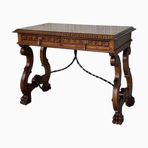 20th Century Spanish Baroque Style Oak Side Table