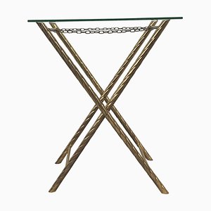 Mid-Century Italian Faux Bamboo Folding Coffee Table