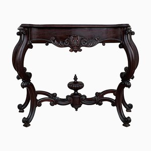 20th Century French Carved Walnut Console Table