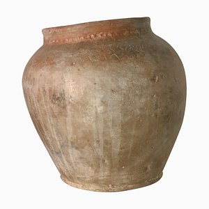 18th Century Terracotta Irregular Handmade Vase, Spain