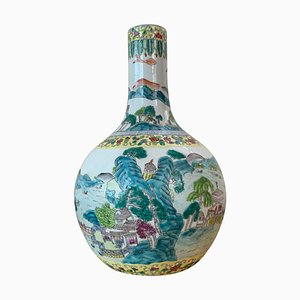 Grand Vase Tianqiuping ou Globulaire Cloisonné, Début 20ème Siècle