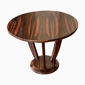 Table Ronde Art Déco en Bois de Macassar, Italie, 1920s