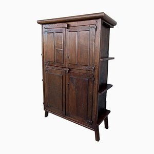 17th Century Spanish Walnut Cupboard or Cabinet with 4 Doors