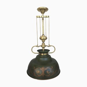 Lámpara colgante italiana de altura regulable, años 60
