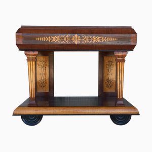 Table Console Empire en Palissandre et Érable, France, 1830s