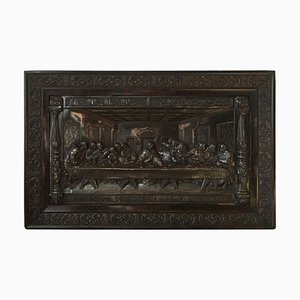 Relieve de metal oscuro de The Last Supper, siglo XX