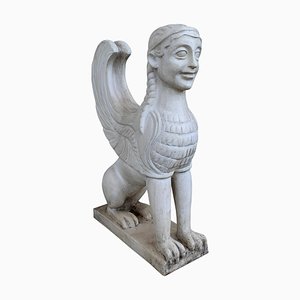 Sphinx Gréco-Romain en Terracotta, 19ème Siècle
