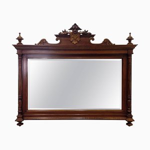 Specchio Orizzontale Giorgio IV in legno di noce intagliato