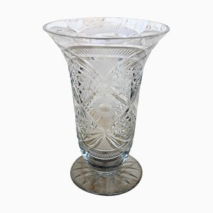 Vase en Verre Sculpté Gravé, 20ème Siècle