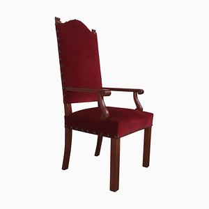 Spanish Revival Sessel mit hoher Rückenlehne, 19. Jh