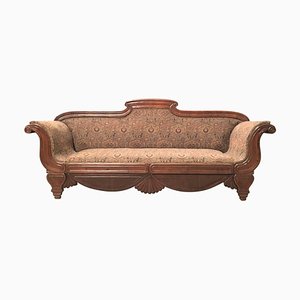 French Carved Walnut Sofa