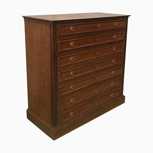 20th Century Directoire-Style Chest of Seven Drawers with Bronze Pulls, France