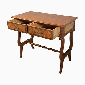 20th English Georgian Oak Two Drawers Desk
