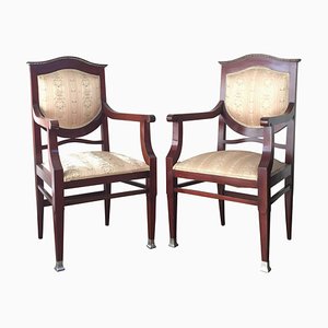 Fauteuils Regency en Acajou, 19ème Siècle, Set de 2