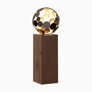 Indoor Lamp, Globe, Handmade Contemporary Sculpture, 2021