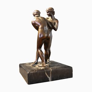 Bronze Sculpture, Lottatrici, 1930s