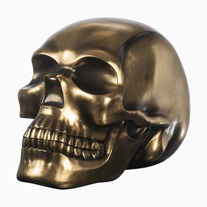 Le Crâne en Céramique et Feuille d'Or Antique de Vgnewtrend