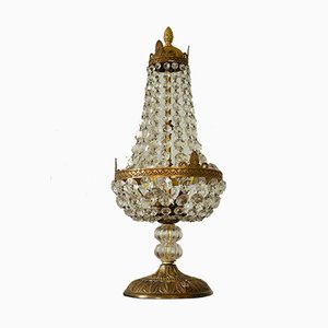 Lampada da tavolo grande in stile Impero con 3 luci, anni '50