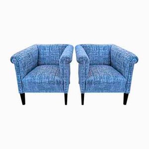 Club chair blu, set di 2