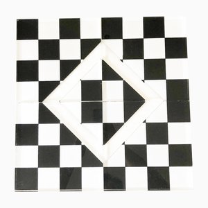 Vintage Acrylic Glass Chessboard, 1970s, Set of 37