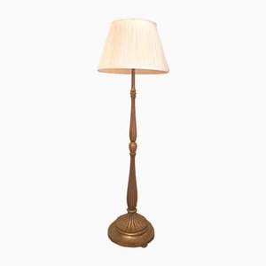 Art Deco Stehlampe aus patiniertem Blattgold im Stil von Sue et Mare