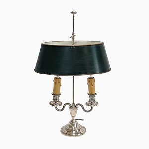 Silver-Plated Metal Table Lamp