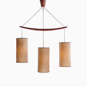 Mid-Century Scandinavian Pendant Lamp in Teak, 1960s