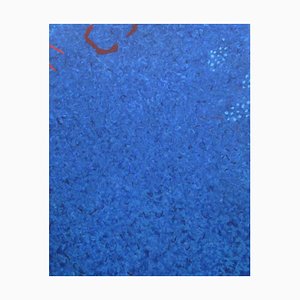 Phillip Alder, Blue Cascade, Contemporary Abstract Oil Painting, 2021