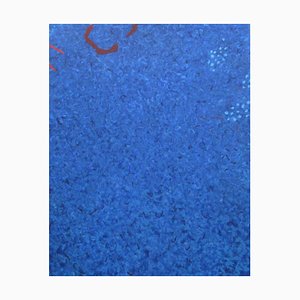 Phillip Alder, Blue Cascade, Pittura ad olio astratta contemporanea, 2021