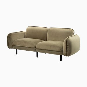 Bean 2-Seater Sofa in Green Velour from Emko