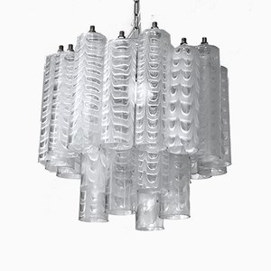 Graffito Murano Glass Chandelier by Ercole Barovier for Barovier & Toso, Italy, 1960s