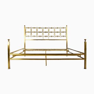 Mid-Century Italian Double Brass Bed by Osvaldo Borsani