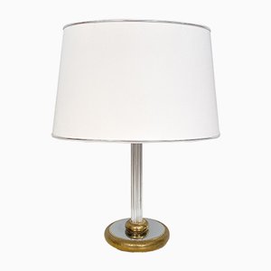 Mid-Century German Table Lamp in Chrome and Brass from Aro-Leuchte, 1970