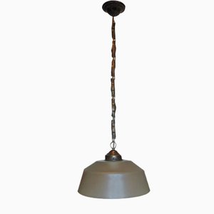 Sezessionistische Messing Deckenlampe