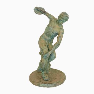 Large 19th-Century French Bronze Statue of a Discus Thrower, 1870
